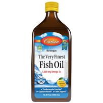 Carlson Labs norvegiški žuvų taukai, 1600 mg Omega-3, citrina - 500 ml