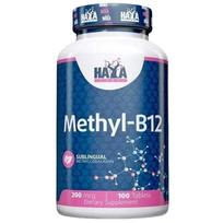 Haya Labs Methyl-B12 Vitaminas B12 200 mcg, vyšnia - 100 tablečių