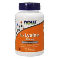 NOW FOODS L-lizinas 500 mg 100 kapsulių