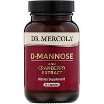 DR. MERCOLA D-manozė su spanguolėmis 60 kaps.