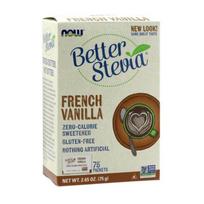NOW FOODS Better Stevia French Vanilla - Stevia - Natūralus saldiklis - Prancūziška vanilė 75 pakeliai