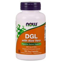 NOW FOODS DGL su alaviju – saldymedžio šaknis 400 mg + alavijas 100 kaps.