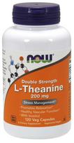 NOW FOODS dvigubo stiprumo L-teaninas 200 mg - L-teaninas 200 mg 120 kapsulių