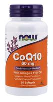 NOW FOODS kofermentas Q10 ir omega-3 60 kapsulių