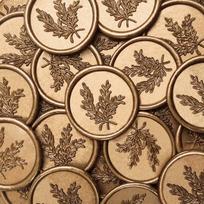 Rosemary Pattern Self-Adhesive Wax Seal Stickers for Gifts Wedding Invitation Envelope Sealing one-size ruda