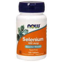 Now Foods Selenium - Selenas 100 mcg 100 tablečių
