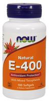 Now Foods vitaminas E 400 su mišriais tokoferoliais 100 kapsulių