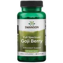 Swanson pilno spektro goji uogos 500 mg 60 kapsulių