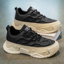 New Brand Men's Sneakers Thick Sole Men's Sports Shoes Outdoor Casual Waterproof Running Shoe Designer Height Increasing Loafers 39 juoda