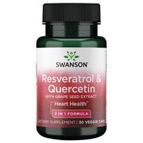 Swanson Resveratrolis + kvercetinas 30 kapsulių