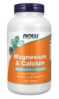 Now Foods Magnis ir kalcis - Magnis 266 su kalciu, cinku ir vitaminu D 250 tablečių