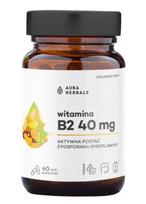 AURA HERBALS Vitaminas B2 R-5-P 40 mg, riboflavinas 60 kapsulių