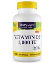 HEALTHY ORIGINS vitaminas D3 1000 TV – vitaminas D 360 kapsulių
