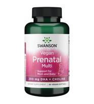 Swanson veganiškas prenatalinis multivitaminas su 200 mg DHA ir cholinu 90 kapsulių