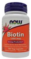 Biotin, 1000mcg - 100 kapsulių - NOW Foods