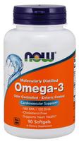 Omega-3 Enteric Coated - 90 kapsulių - NOW Foods