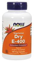 Vitamin E-400 Dry, Vegetarian - 100 kapsulių - NOW Foods