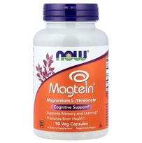 Magtein Magnesium L-Threonate - 90 kapsulių - NOW Foods