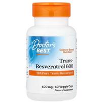Trans-Resveratrol 600, 600mg - 60 kapsulių - Doctor's Best