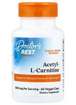 Acetyl L-Carnitine, 500mg - 60 kapsulių - Doctor's Best