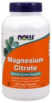 Magnesium Citrate, 400mg - 240 kapsulių - NOW Foods