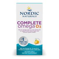 Complete Omega-D3, 565mg Lemon - 120 kapsulių - Nordic Naturals