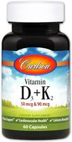 Vitamin D3 + K2 - 60 kapsulių - Carlson Labs