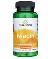 Niacin, 100mg - 250 tablečių - Swanson