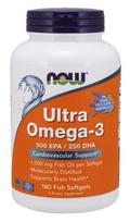 Ultra Omega-3 (In Fish Gelatin kapsulių) - 180 fish kapsulių - NOW Foods