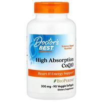 High Absorption CoQ10 with BioPerine, 300mg - 90 veggie kapsulių - Doctor's Best