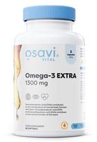 Omega-3 Extra Molecularly Distilled, 1300mg (Lemon) - 60 kapsulių - Osavi