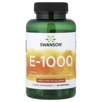 E-1000 Vitamin E - 100 kapsulių - Swanson