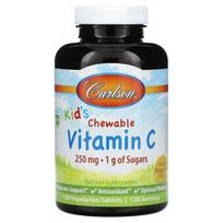 Kid's Chewable Vitamin C, 250mg Natural Tangerine - 120 vegetarian tablečių - Carlson Labs