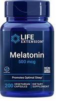 Melatonin, 500mcg - 200 kapsulių - Life Extension