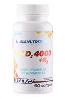 Vit D3 4000 + K2 - 60 kapsulių - Allnutrition