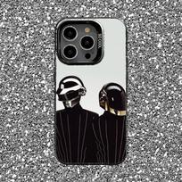 Daft Punk Phone Case For iPhone 16,15,14,13,12,11,Pro,XS,Max,Plus,Mini,SE Black Candy Matte Shockproof Cover iPhone14