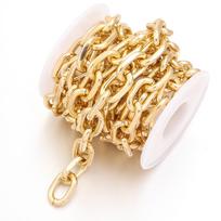 2-5Yards Aluminum Chain Gold Silver Color Twist Link Chains For Jewelry Making DIY Bracelet Necklace Clothing Bags Accessories