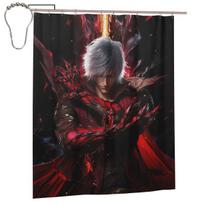 Devil May Cry Gameshower Curtain Bathroom Polyester Waterproof Bath Curtains With Hooks W60H190(CM)-1 Pcs