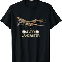 Unisexs G Tshirt Avro Lancaster Heavy Bomber Graphic Tee Black Vintage Aviation Design Unisexs Tshirts For Summer S