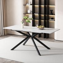 Valgomasis stalas, MDF ir metalas, 150-180x70x76 cm, 1 vnt