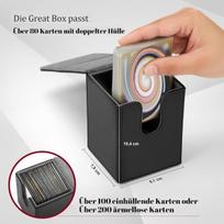 Dėžutė kortoms laikyti, talpa virš 100 kortelių, juoda