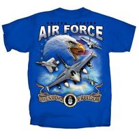 United States Air Force Screaming Eagle Royal Blue Tee New T'Shirt S