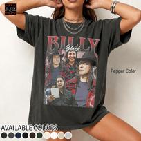 Retro Billy Black Vintage Distressed Unisex Heavy Cotton 90s Graphic Tee Shirt FD M