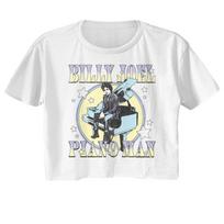 Billy Joel Pastel Piano Man White Women's Festival Cali Crop T-Shirt 3XL