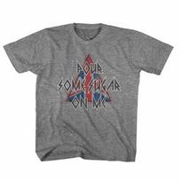 Def Leppard Pour Some Sugar On Me Triangle Heather Children's T-Shirt 4XL