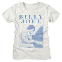 Billy Joel Playing Piano Photo Vintage White Women's T-Shirt 4XL