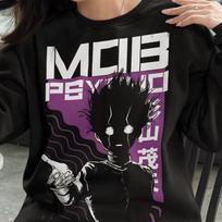 Unisex, Mob Psyhco 100 Sweater, PsychoHelmet Anime, Funny Shigeo Tired 100, Japanese Anime Otaku GIFT, Psycho Manga, Psyhco 100 Sweatshirt S