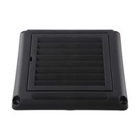 Robust Black Plastic Exhaust Vent with Mesh Prevents Debris and Small Animals 4 inch