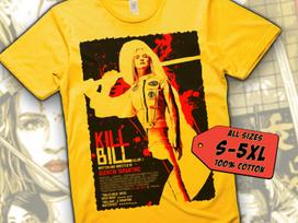 Kill Bill V27 T-Shirt Vintage YELLOW T-Shirt DTG Digital Print Sizes S M L XL 2XL 3XL 4XL 5XL S