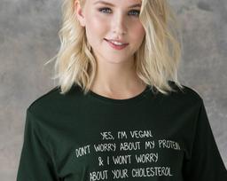 Vegan Protein Slogan T-Shirt - Funny Activist Unisex Tee 3XL